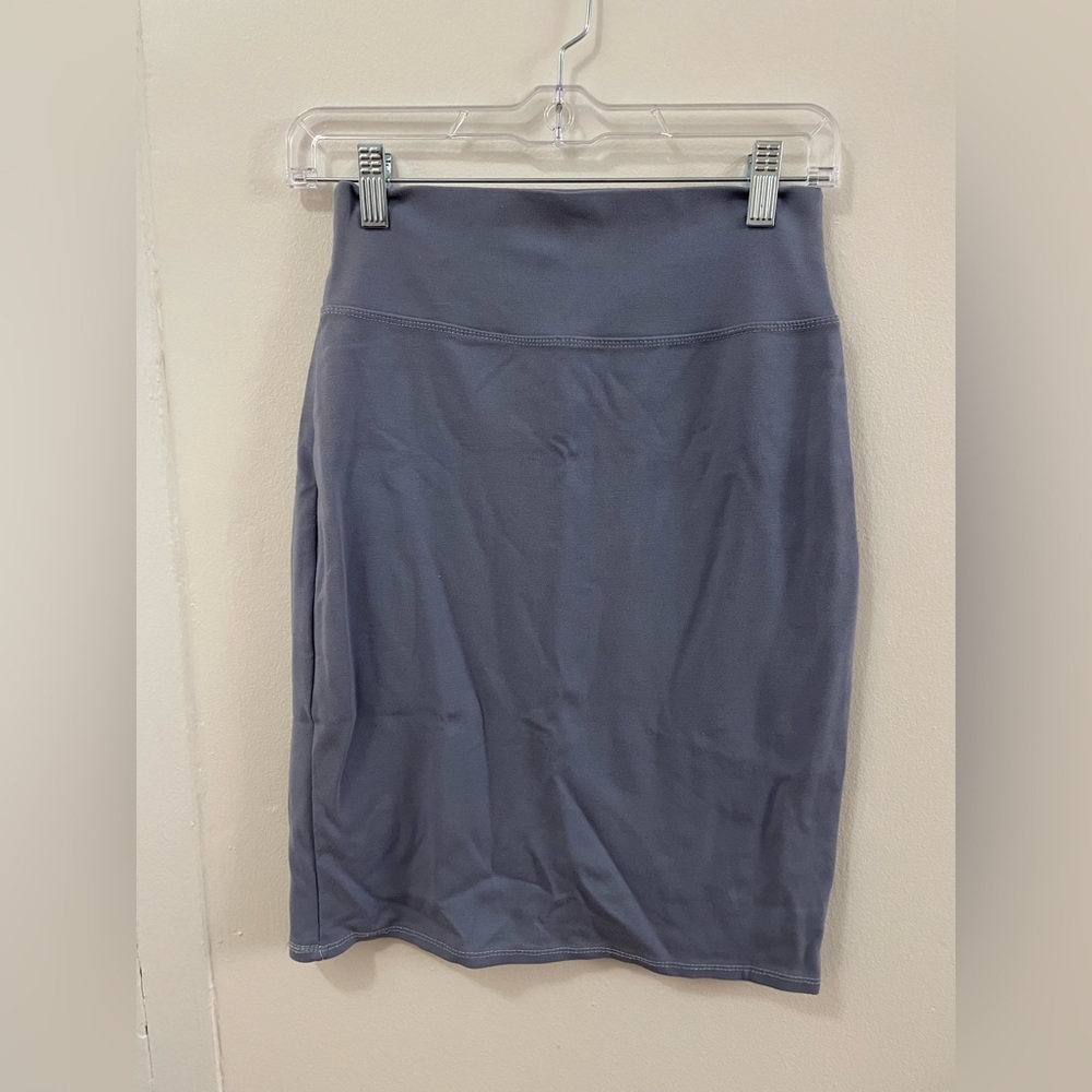 Blue pencil skirt